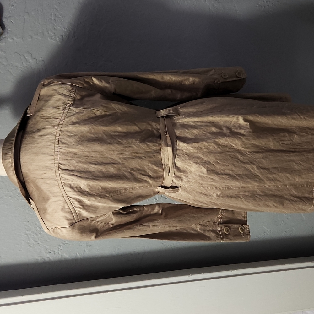 SALE! I.N.C. Champagne Dressy Trench Coat. - Picture 4 of 13